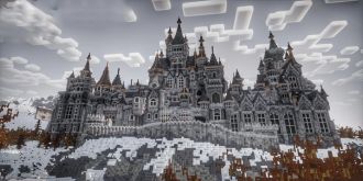 Minecraft Player Recreates Lady Dimitrescu's Castle From Resident Evil Village Logo