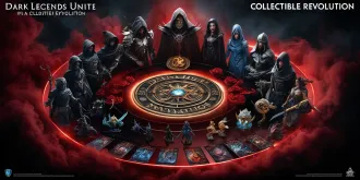Epic Crossover: Dark Legends Unite in a Collectible Revolution Logo