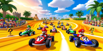 Desert Dunes and Hidden Treasures: Racing Through Mario Kart World’s Mystical Arena Logo