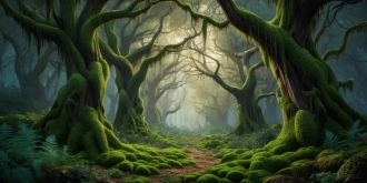 Moss-Covered Whispers of the Enigmatic Grove Logo