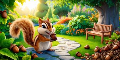 Chipmunk Chronicles: Harvesting Acorn Rewards in a Whimsical Garden Adventure