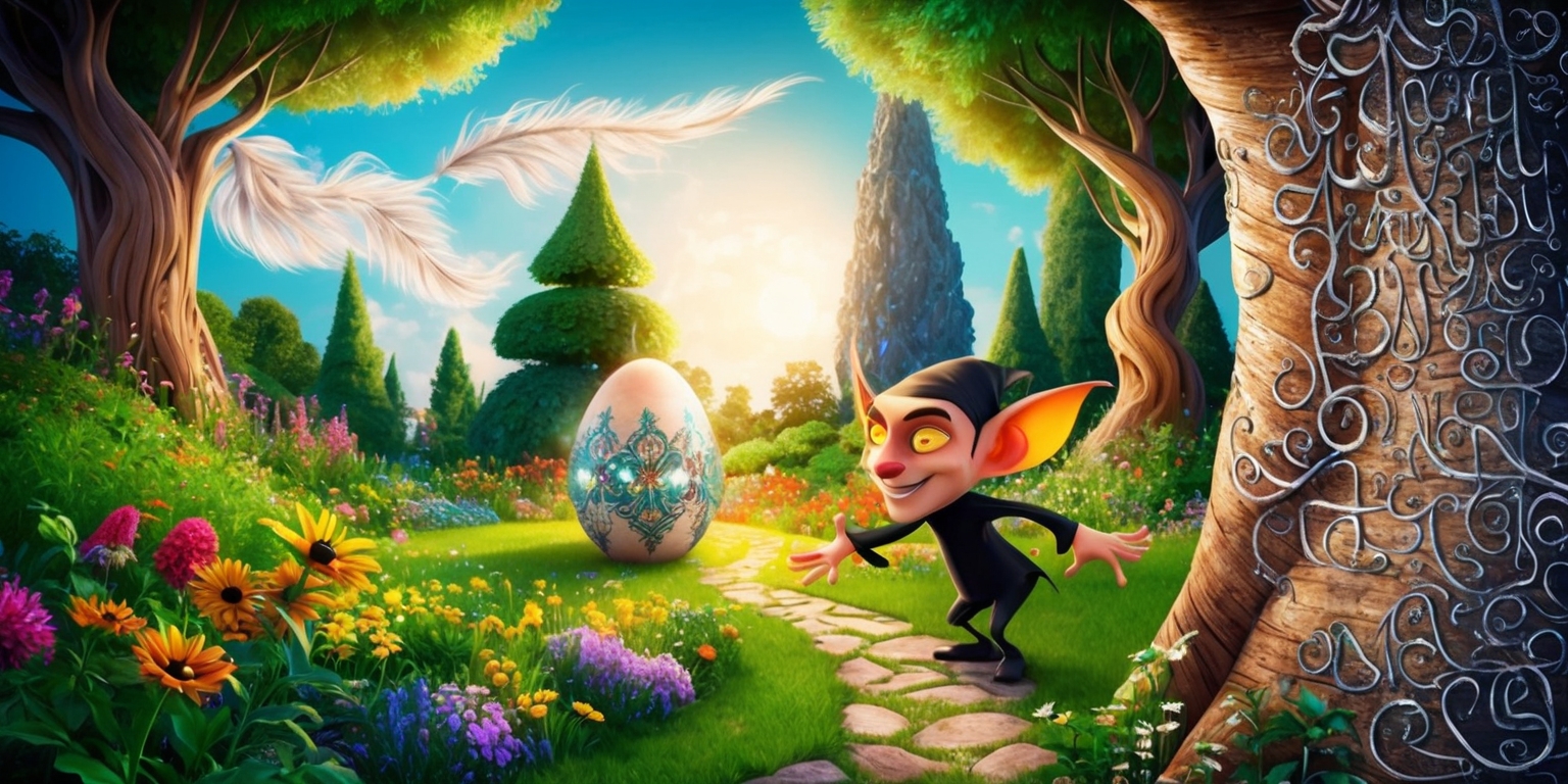 Mystical Gardens: Unraveling the Secrets of the Enchanted Egg and the Playful Imp