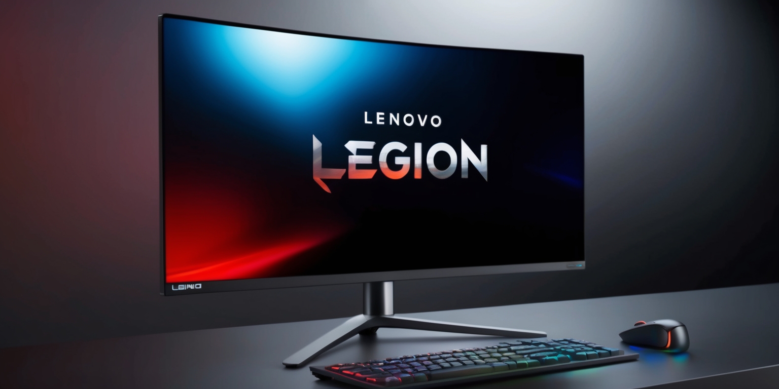 A sleek and modern Lenovo Legion R27qe gaming monitor takes center stage on a sleek, dark gray desktop, its 27-inch QHD IPS panel radiating a warm, soft glow, showcasing vibrant hues of deep blues and reds, set against a subtle, gradient dark gray and silver color scheme, with razor-thin bezels and a sturdy, ergonomic stand, adorned with Legion's iconic branding, featuring a bold, metallic font with sharp, angular lines, and a subtle, gradient light effect that underscores the monitor's cutting-edge gaming capabilities, with a hint of ambient, softbox lighting casting a gentle, diffused shadow on the surrounding desktop, drawing the viewer's attention to the monitor's premium build quality and high-performance features.