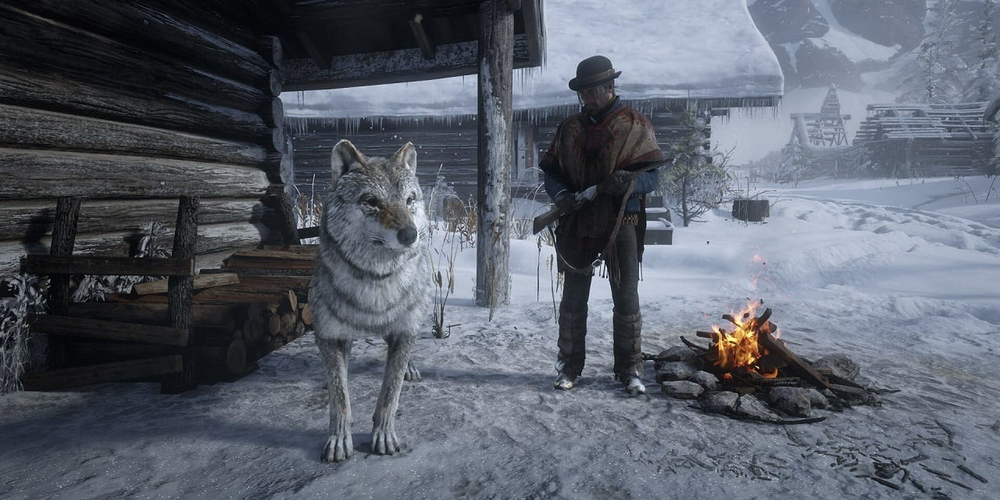 RDR 2 Wolf in game